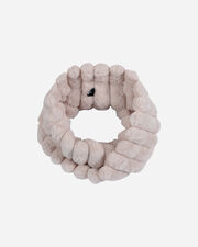FURRY STRIPE W - Beige